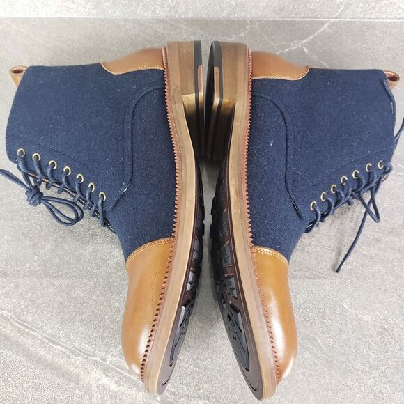 Vintage Foundry Co Boots Mens 9.5 M Blue & Tan Remingto Lace Up Chukka - Picture 6 of 12